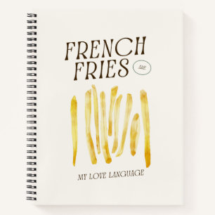 Funny French Fries Love Tote Bag Notebook