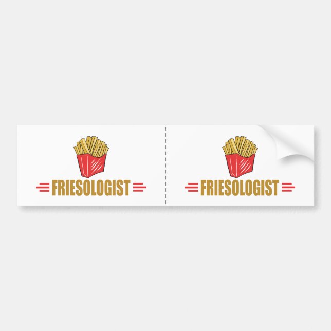 Funny French Fries Lover Bumper Sticker (Front)