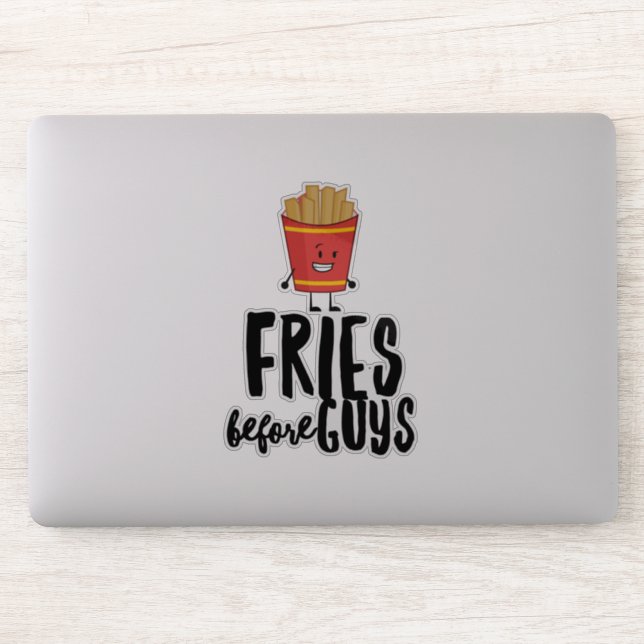Funny French Fries Quotable Vinyl Sticker (Computer)