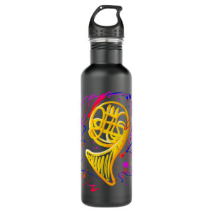 Funny French Horn Musical Instrument French Horn P 710 Ml Water Bottle