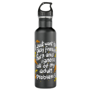 Funny French Horn Musical Instrument French Horn P 710 Ml Water Bottle