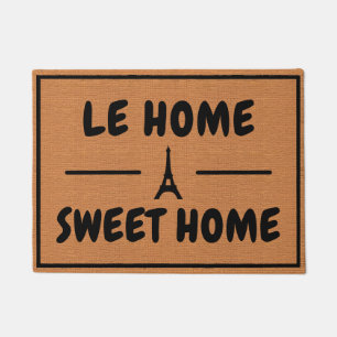 Funny French Humour Rustic Brown Minimalist Doormat