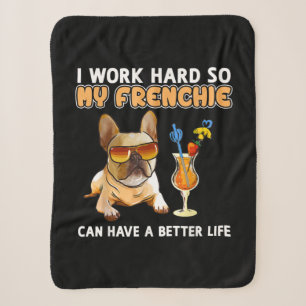 Funny Frenchie French Bulldog Lover Sherpa Blanket