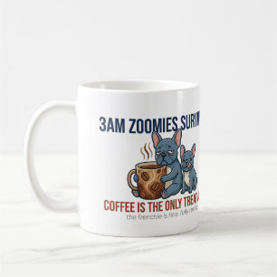 Funny Frenchie Mom 3AM Zoomies Survivor Coffee Des Mug