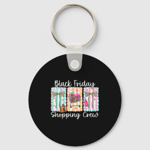 Funny Friday Shopng Crew Christmas Black Shopng Fa Keychain