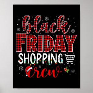 Funny Friday Shopng Crew Christmas Black Shopng Fa Poster