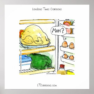 Funny Fridge Chicken Egg Family Poster