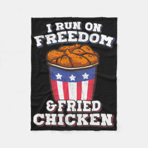 Funny Fried Chicken, Chicken Nugget, Wings, Drumst Fleece Blanket