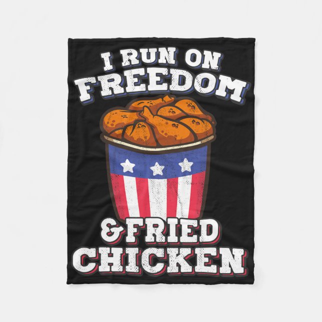 Funny Fried Chicken, Chicken Nugget, Wings, Drumst Fleece Blanket (Front)