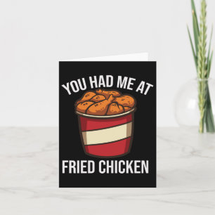Funny Fried Chicken Lover Fast Food Bbq Grill Drum Card