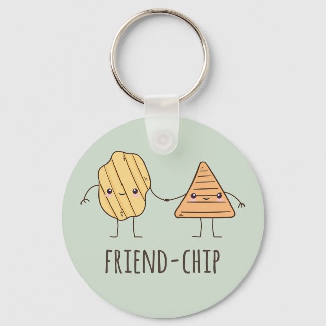 Funny Friend-chip potato chips Keychain (Front)