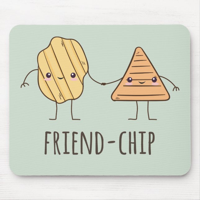 Funny Friend-chip potato chips Mouse Pad (Front)