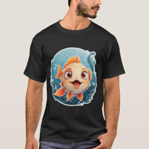 Funny Friendly Cartoon Fish T-Shirt