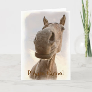 Funny Friendly Horse Invitation