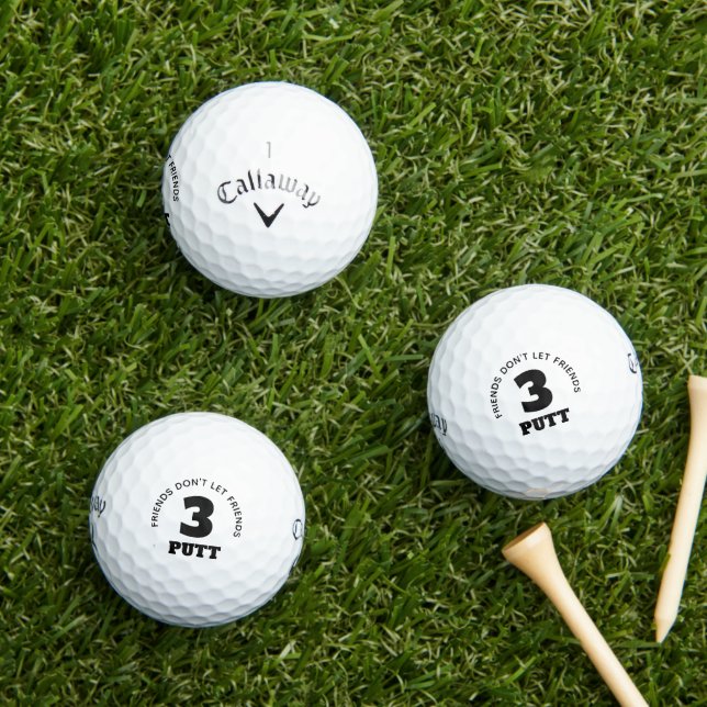Funny Friends 3 Putt  Golf Balls (Insitu Grass)