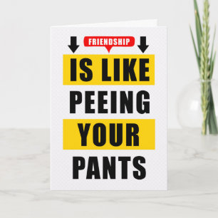 Funny Friendship Comparison Bold Typography Card