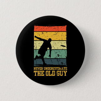 Funny Frisbee Art For Men Women Flying Disc Golf L 2 Inch Round Button