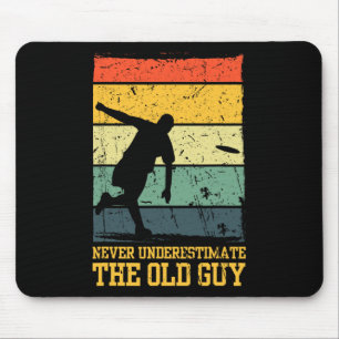 Funny Frisbee Art For Men Women Flying Disc Golf L Mouse Pad