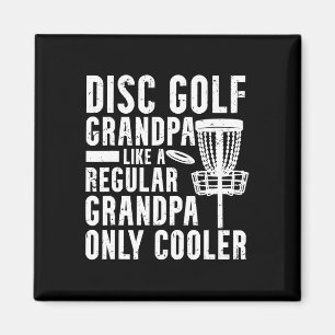 Funny Frisbee Disc Golf Grandpa Frolf Disc Golfing Magnet