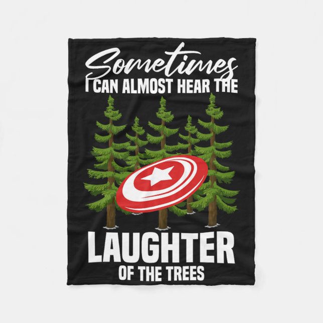 Funny Frisbee Golf Disc Golf  Fleece Blanket (Front)