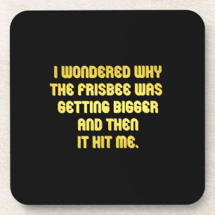 Funny Frisbee Joke Coaster