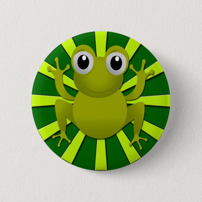 FUNNY FROG 2 INCH ROUND BUTTON (Front)