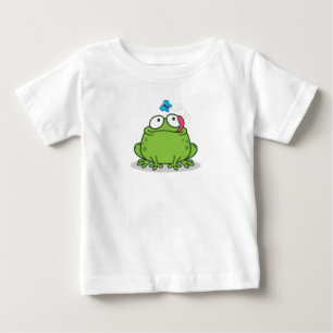Funny frog and butterfly design baby T-Shirt