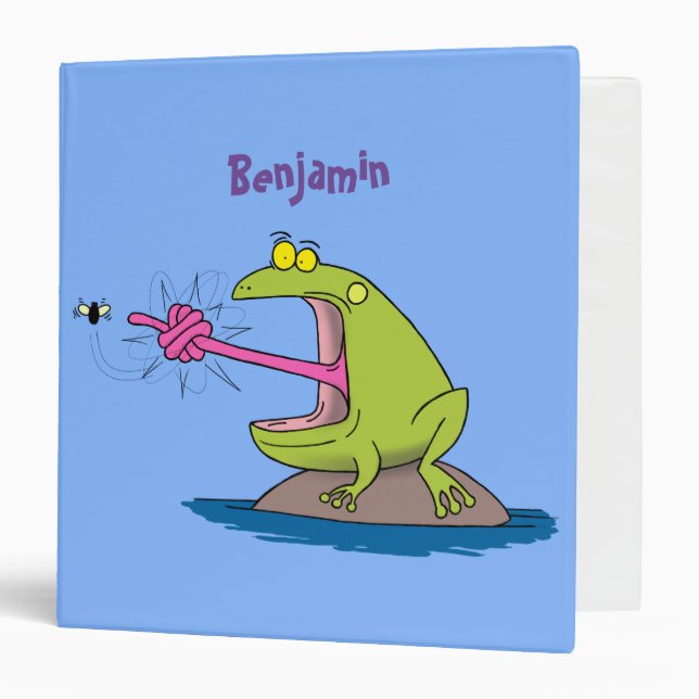 Funny frog and fly cartoon binder (Front/Inside)
