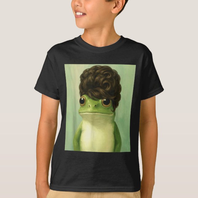 Funny Frog Beehive Bob Haircut Meme  T-Shirt (Front)