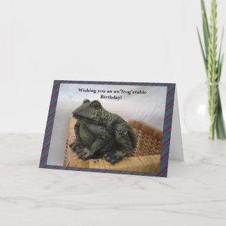 Funny Frog Birthday Greeting Card