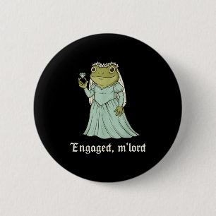 Funny Frog Engagement Matching Couples Tee Snarky 2 Inch Round Button