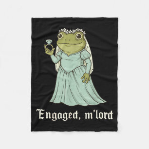 Funny Frog Engagement Matching Couples Tee Snarky  Fleece Blanket
