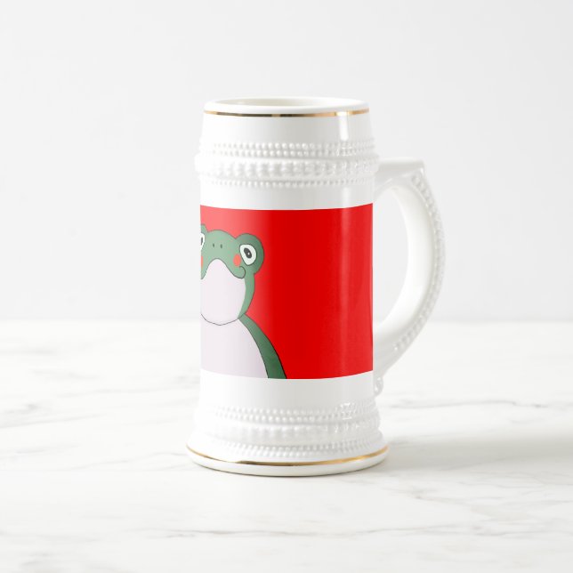 Funny Frog German Beer Stein Mug (Front Right)