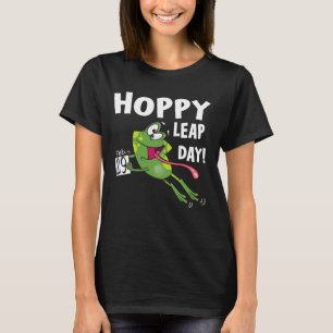 Funny Frog Hoppy Leap Day February 29 Leap Year Bi T-Shirt