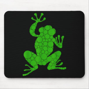 Funny Frog Lovers Polka Dot Art Student Happy Dot Mouse Pad