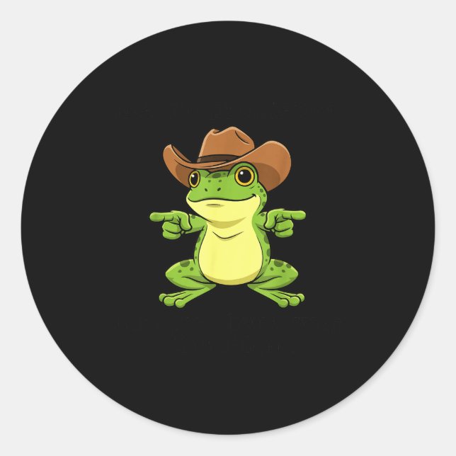 Funny Frog Me No Problemo Narrator But It Was All  Classic Round Sticker (Front)