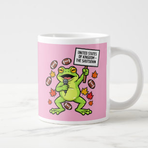 Funny Frog Meme Satire – United States of Kingdom Large Coffee Mug