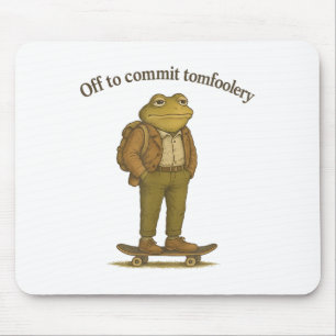 Funny Frog Meme Silly Dark Humour Off To Commit To Mouse Pad