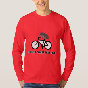 Funny Frog on Bike T-Shirt Cool Cycling Animal