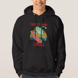Funny Frog On Skateboard For Men Boys Kids Skater Hoodie