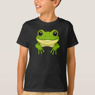 Funny Frog Peeking In Cket Animal Lover Men Women T-Shirt