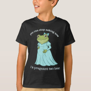 Funny Frog Pregnancy Announcement Medieval Pregnan T-Shirt