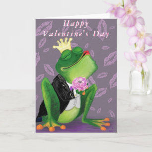 Funny Frog Prince Valentine's Day Card