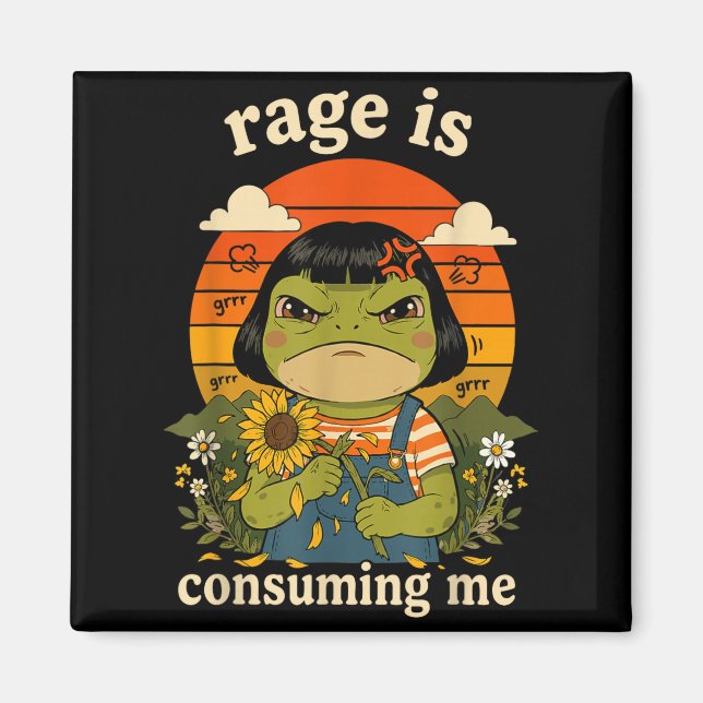 Funny Frog Rage Is Consuming Sarcastic Meme Magnet (Front)