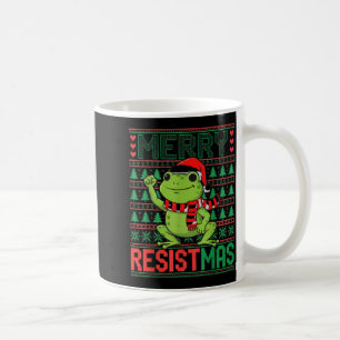 Funny Frog Retro Merry Resistmas Litical Ugly Chri Coffee Mug