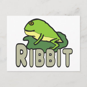 Funny Frog Ribbit Postcard