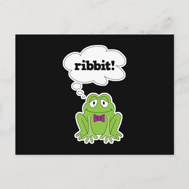 funny frog saying ribbit postcard (Front)