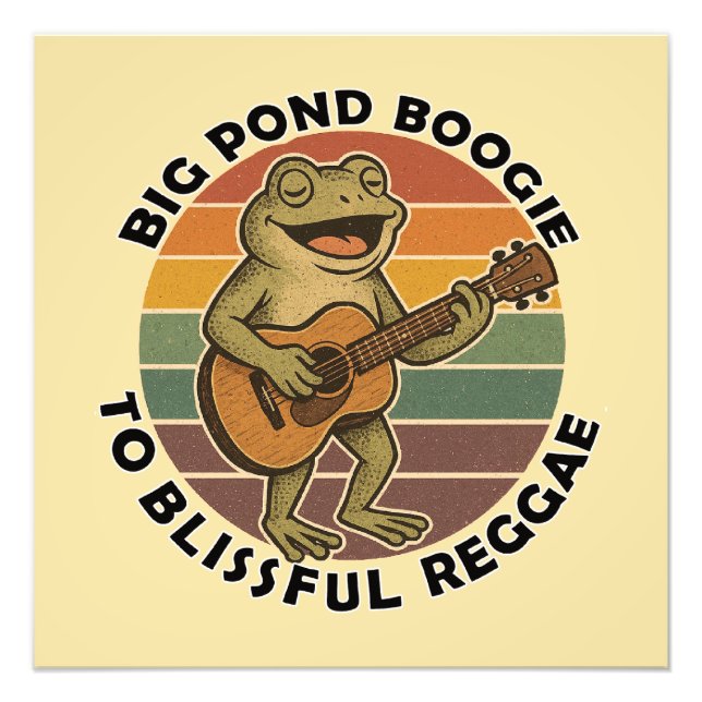funny frog singing photo print (Front)