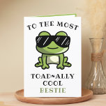 Funny Frog Toad Cool Best Friend Happy Birthday Thank You Card<br><div class="desc">Looking for a unique way to express your love and humour to your closest friend? Our funny frog greeting card is the perfect choice for your best friend on his or her birthday! Customize it by adding your own personal message. Design features a cool green toad wearing sunglasses. Great way...</div>