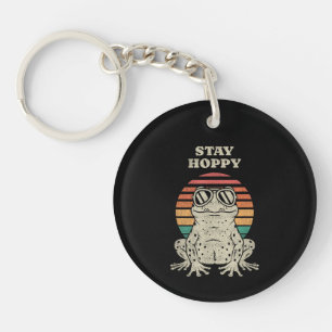 Funny Frog Toad Lover Retro Vintage Design Keychain